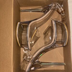 Clear ,platform ,pole dancing heels